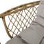 Chaise de patio relaxante avec coussin d'eau, structure de panier, structure en fer, assise de 25,50 po de largeur, chaîne de 12 po