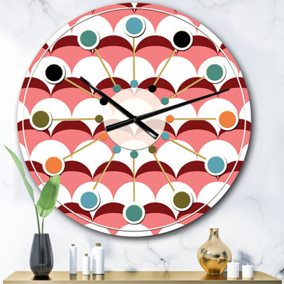 Geometrical Retro Design V - Mid-Century Modern wall clock