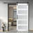 Glass Sliding MDF Barn Sliding Door Hardware Kit, Tempered Frosted Glass, Simple DIY Assembly-97620127