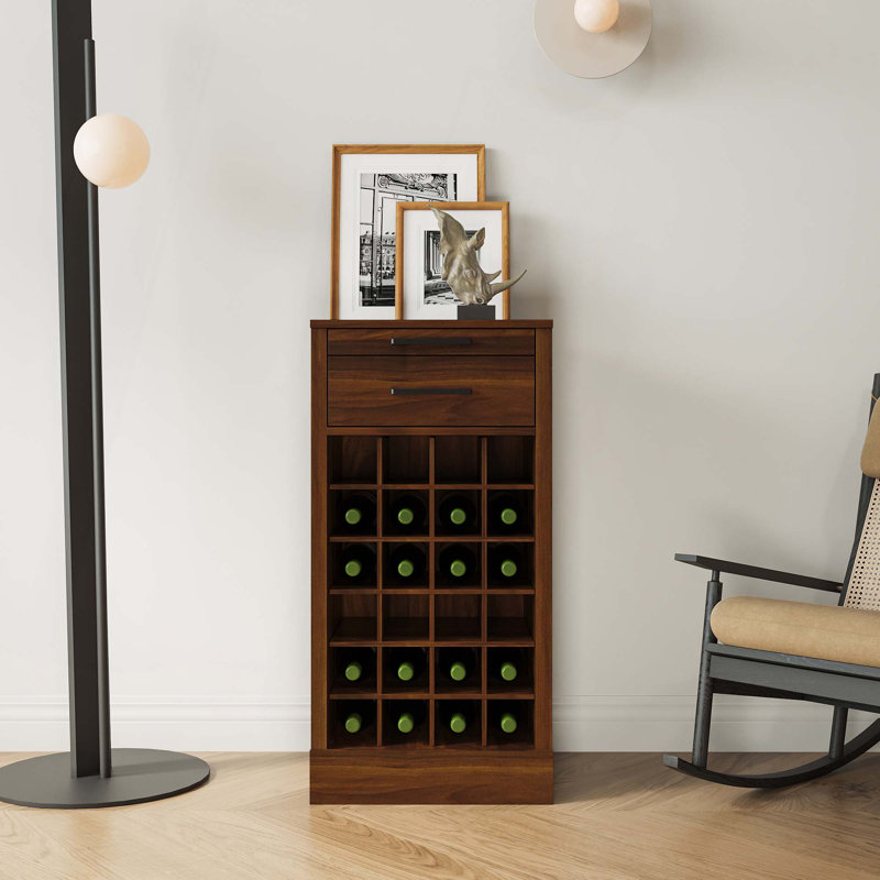 Armoire-bar modulaire à vin 24 pièces Rhodora, Noyer