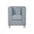 Light Teal Chenille & White Finish Chair