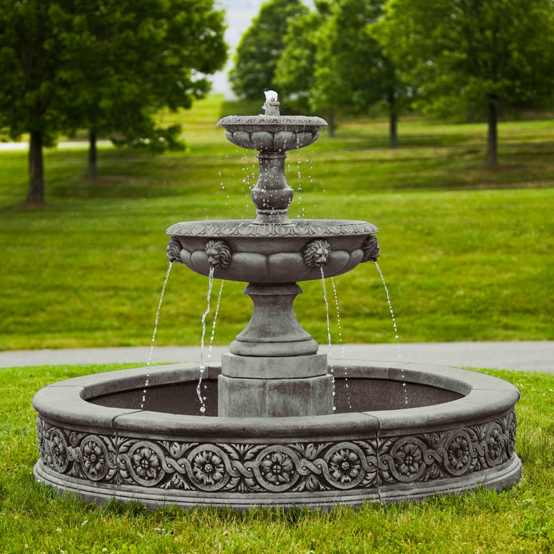 Fontaine en béton Parisienne, Pierre grise