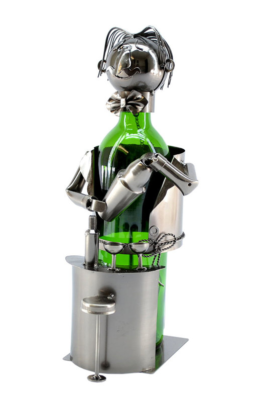 Tabletop Wine Bottle Rack in Silver