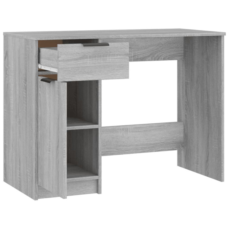 Iveri 100Cm W Rectangular Computer Desk with Cabinet