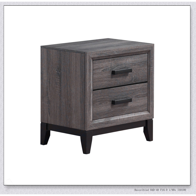 Table de chevet Mirage, Noir/gris