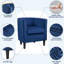 Fauteuil en velours revêtu de tonneau-1461668341