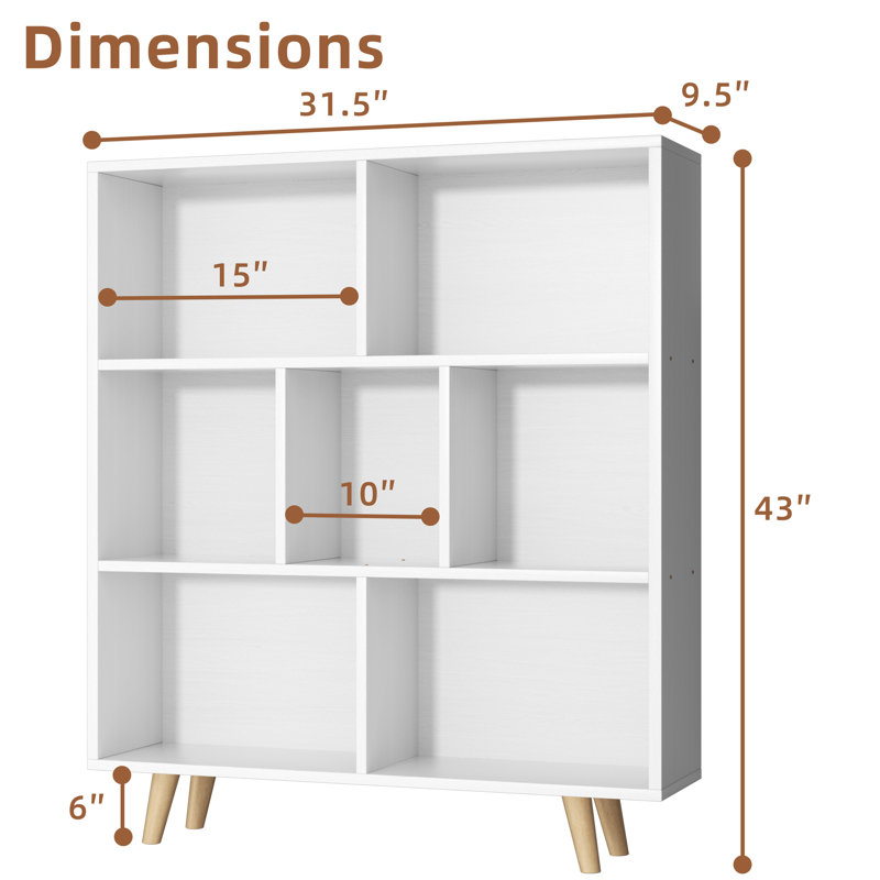  Bibliothèque de rangement Kardos, Blanc
