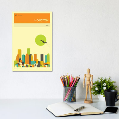 Houston Skyline III by Jazzberry Blue - Wrapped Canvas Print