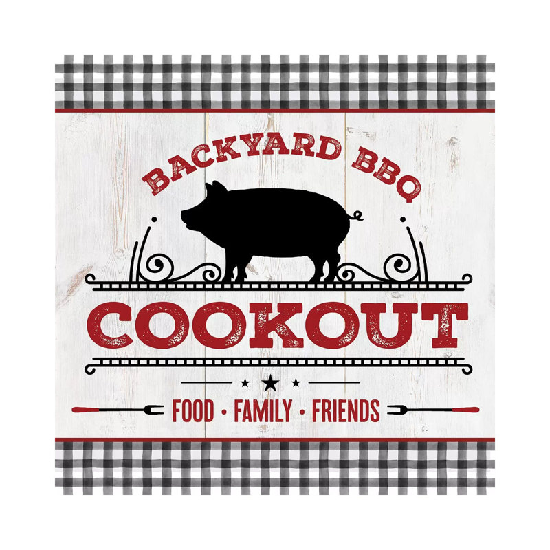 Backyard BBQ Cookout by Mollie B. - Print on Canvas, 30.48cm H x 30.48cm W x 1.91cm D, Wrapped Canvas