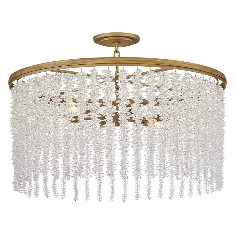 Rubina 6 - Light Steel Dimmable Tiered Chandelier