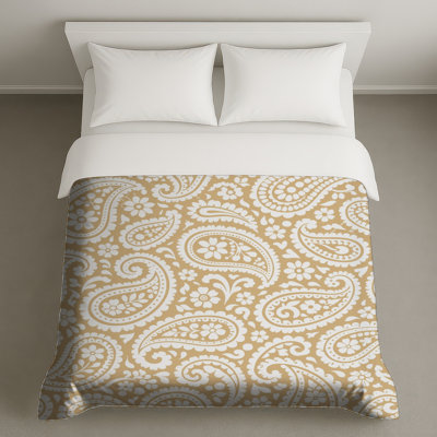 Housses de couette beige à motif cachemire