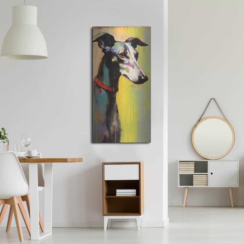 Lark Manor ™ «Greyhound 2» par Sean Parnell, art mural en métal, H 48 po x l 48 po