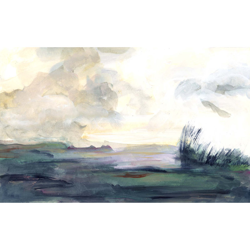 «Night Marsh» par Katie Ré Scheidt, H 20 po x l 32 po, Toile tendue