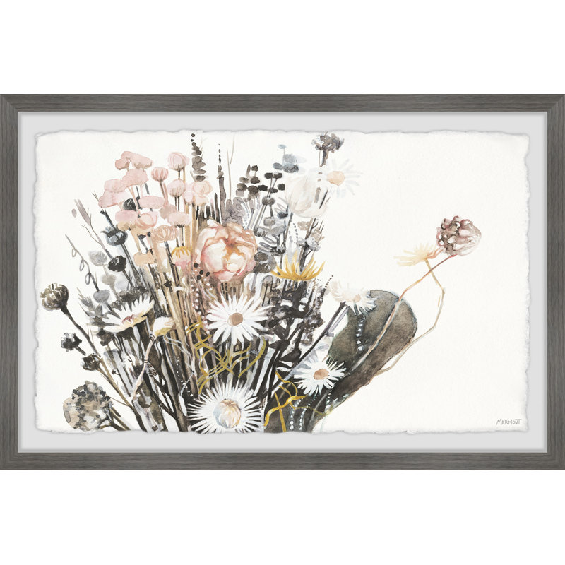 Flowering Plants - Single Picture Frame Painting, 20 cm H x 30 cm W