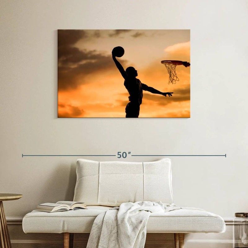 Silhouette de Sirci Basketball Dunk, H 26 po x l 39 po