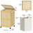  120 L (31gal) Double Laundry Basket，Laundry Hamper With Lid And Wheels