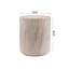 Table basse cylindrique haute d'appoint, table basse ronde en imitation travertin MgO, table décorative d'intérieur et d'extérieur pour la maison, la terrasse ou le jardin.