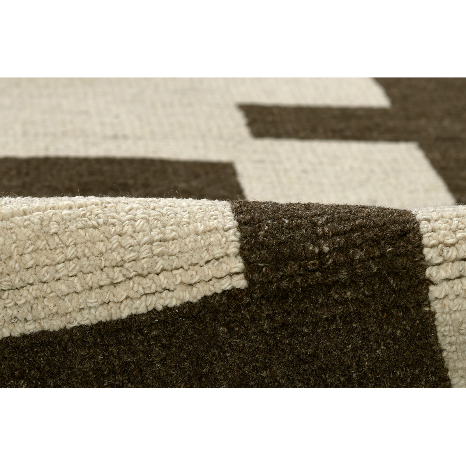Theresa Brown Hand-Woven Geometric Wool Rug, 9' X 12'