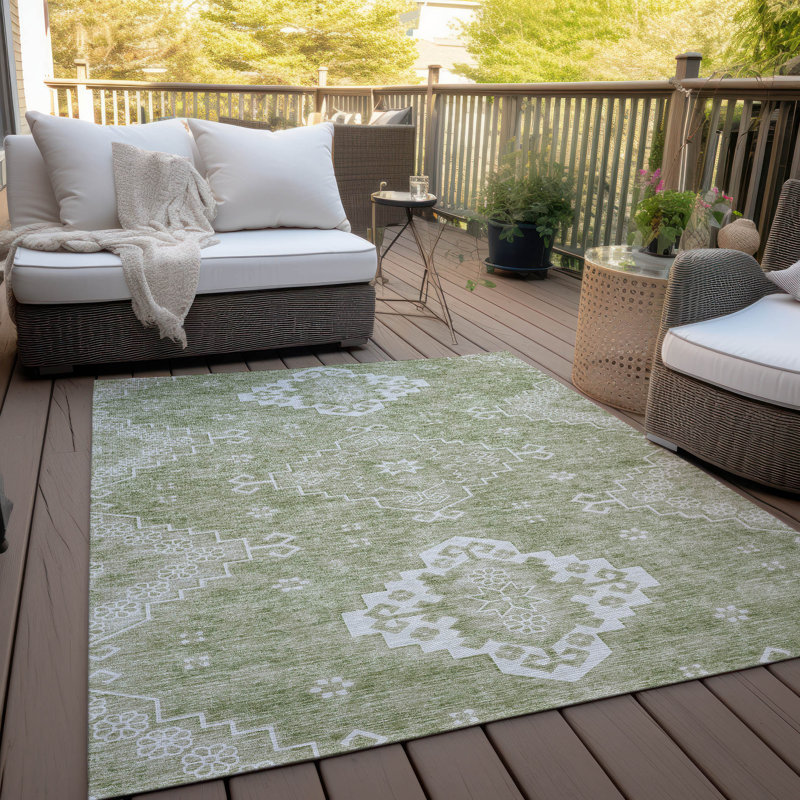  Tapis de porte d'extérieur antidérapant Malchow, Rectangulaire 8 pi x 10 pi