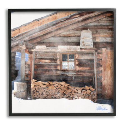 Lumber at Winter Cabin, impression sur toile