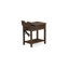 Ensemble de chambre à coucher pour très grand lit 2 pièces - Base de lit capitonnée à boutons - Tête de lit tapissier en velours taupe brun et table de chevet à finition jacobine patinée-78166912-78166924