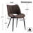 Mackensie Upholstered Dining Chairs Faux Leather Kitchen Chairs with Metal Legs-1464084918