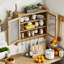 Armoire murale en bois avec portes en verre-709238824