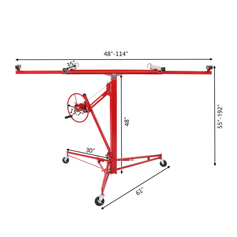 Utility Cart with Wheels, 192" H x 114" W
