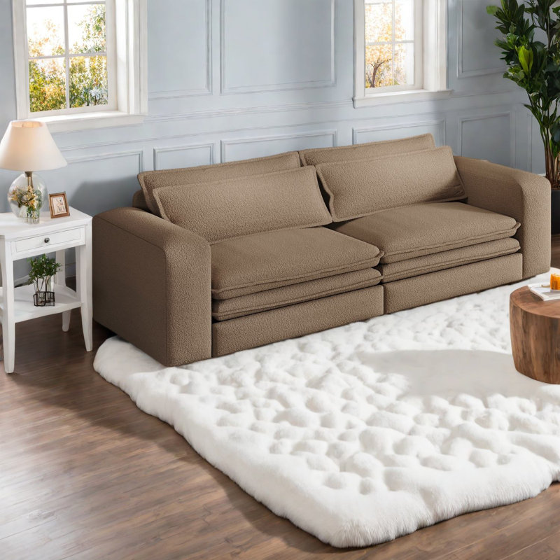 Canapé convertible spacieux avec confort en mousse, design moderne pour la maison