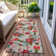 Machine Washable Indoor/Outdoor Christmas Nutcracker Xhevrie Beige Rug