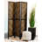 Rustic Tobacco Herringbone 3-Panel Folding Screen