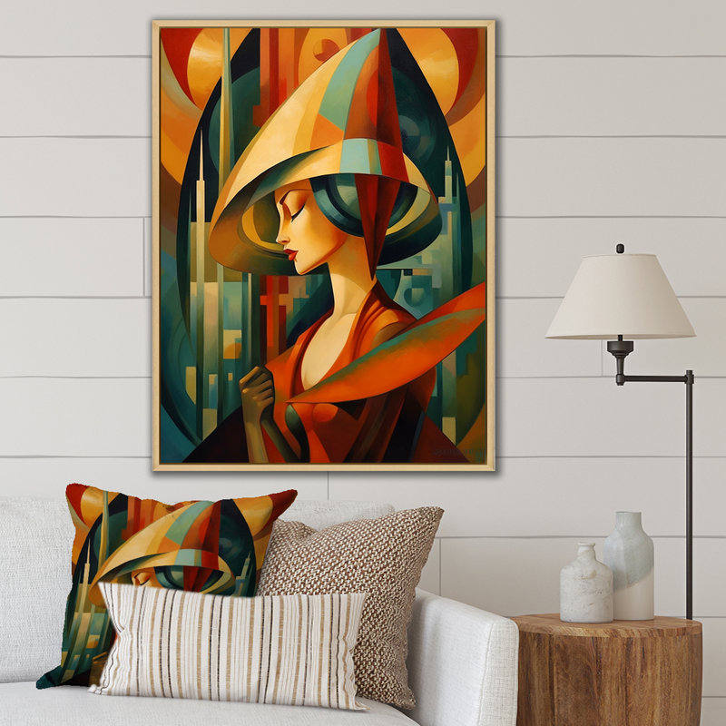 Impression sur toile profilée «I» sur toile, Cadre naturel flottant, H 32 po x l 16 po x P 1 po