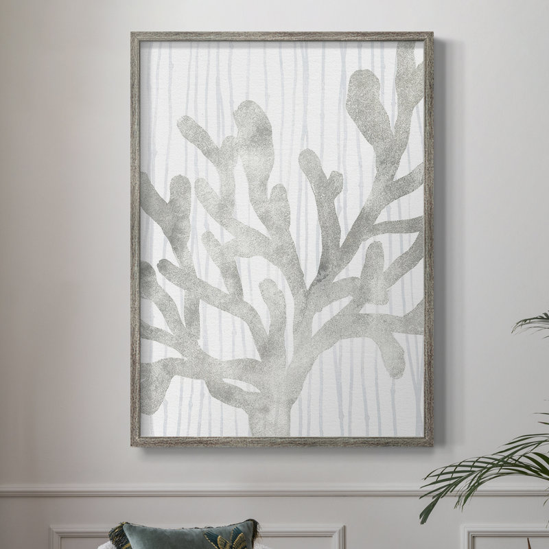 Quiet Coral II Framed Print - Solid Wood, 21" H x 17" W
