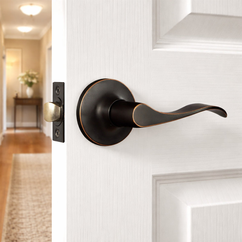 Stratford Passage Door Lever, Oil Rubbed Bronze