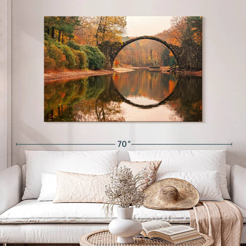 Lilie Devil's Bridge In Autumn, 34" H x 51" W