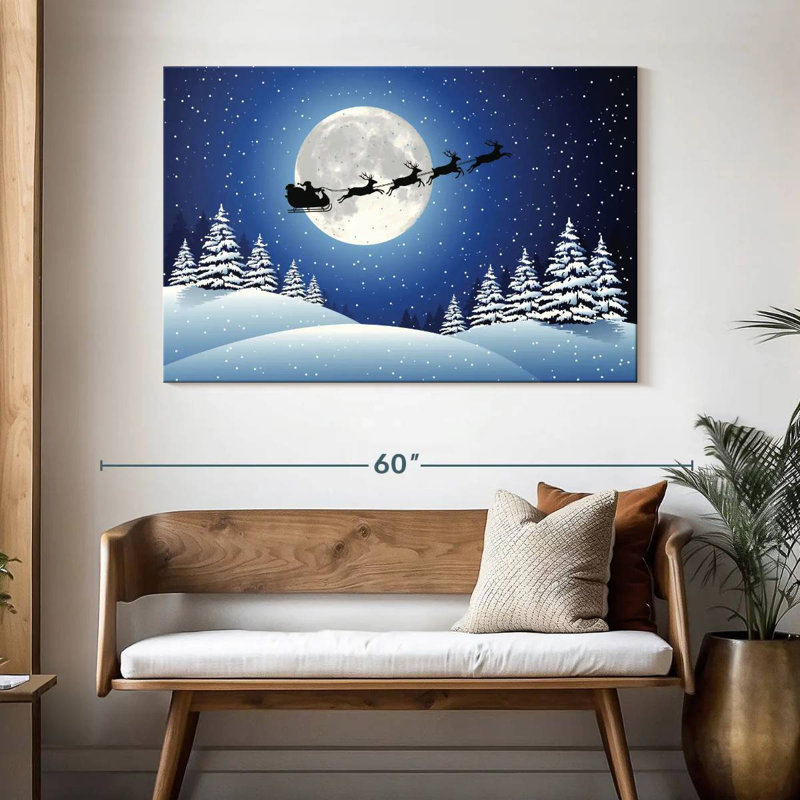 Voyage du Père Noël à Lelend, H 32 po x l 48 po