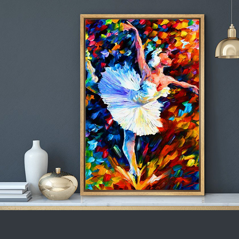 Ballerine, danseuse, impressions sur toile colorées pour le décor de chambre à coucher de salon, H 36 po x l 24 po