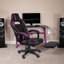 Massaging Adjustable Ergonomic Swivel Computer Gaming Chair with Fully Reclining Back and and Slide-Out Footrest-1978054289