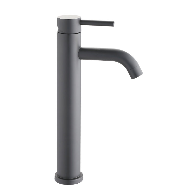 Robinet de salle de bain 1 trou - Noir mat, Noir mat