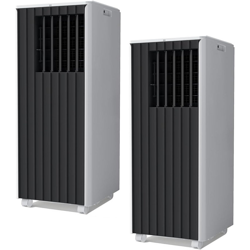 Ensemble de 2 climatiseurs portatifs de 8 000 BTU, unité de climatisation 3 en 1 avec déshumidificateur, ventilateur, mode veille et télécommande, ensemble de fenêtre pour les pièces jusqu'à 350 pieds carrés Pi.