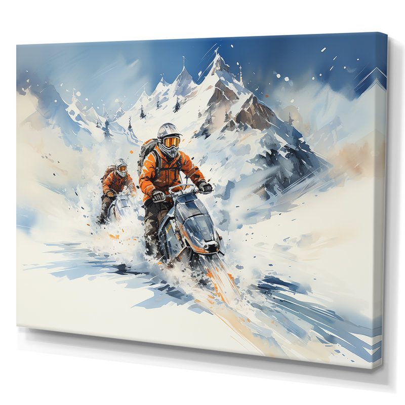 Slope Randonnée Ski Expedition III - Randonnée, art mural, Toile tendue, H 30 po x l 40 po x P 1,5 po