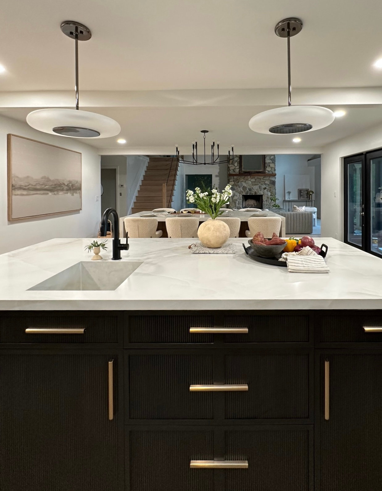 Blyford Pendant by PEMBROOKE & IVES, 7.75" H x 20.75" W x 20.75" D, Black Nickel