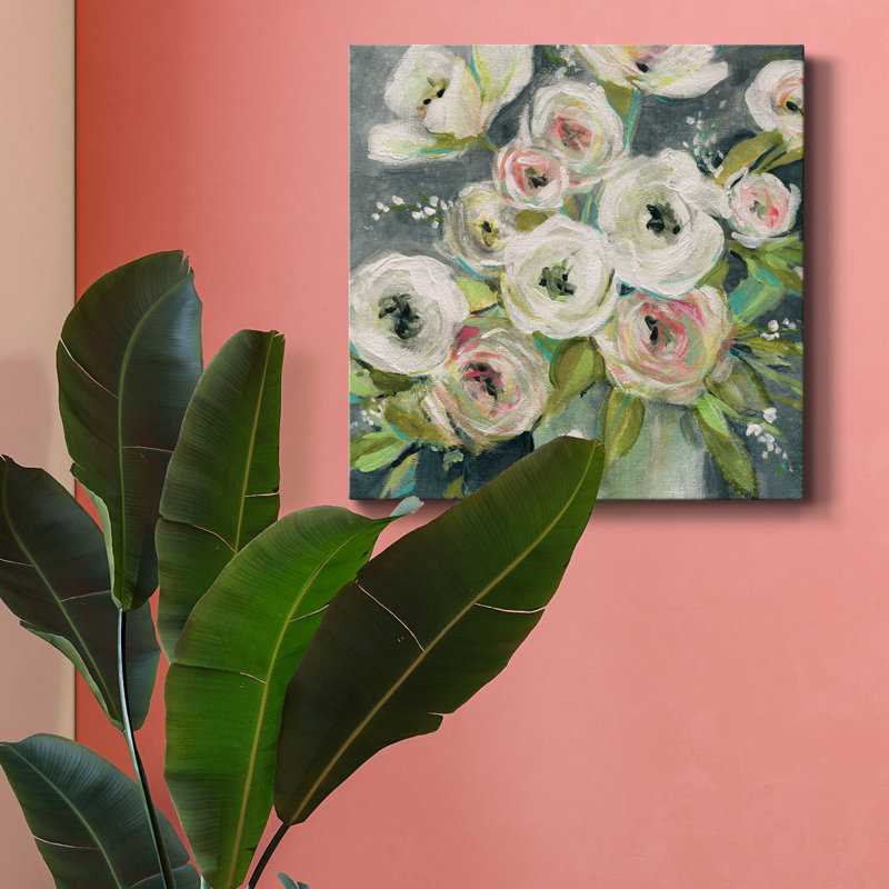 «Summer Ranunculus», reproduction sur toile tendue, H 10 po x l 10 po x P 1,5 po