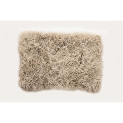 Buchananjr Taupe Sheepskin Area Rug