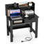  Bureau d'ordinateur avec prises de courant, ports USB et étagère ouverte de type C