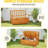 Outdoor Wooden Storage Bench, Patio Storage Box With Portable Handle & Seating, Deck Storage Bench With Armrest And Backrest For Backyard & Balcony, Yellow