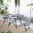 60.83X24x32.3" Black Stowable Side Table And Two Seats
