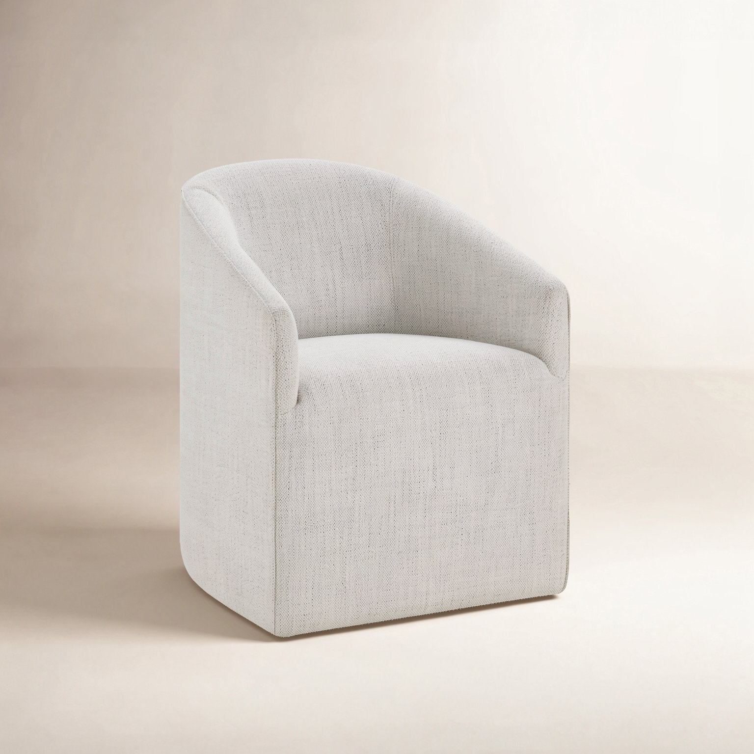 Myers Caster Dining Chair, Prestige Ivory Basketweave
