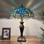 Lampe de table Chenault Tiffany avec libellules en verre coloré vert l 16 po x P 16 po x H 24 po