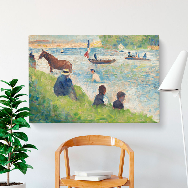 Study Of Bathers Vol.1 by Georges Seurat - Wrapped Canvas, 35cm H x 60cm W x 3cm D